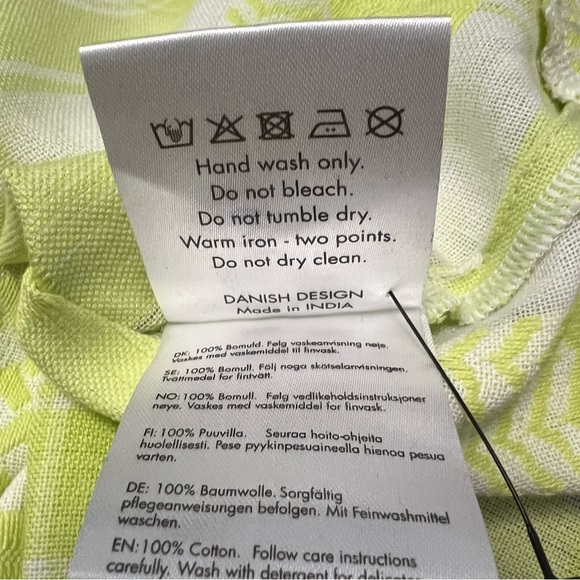 NWT Cecilie Copenhagen Women’s Short Sleeve 100% Cotton Top Size Large - Picture 8 of 9